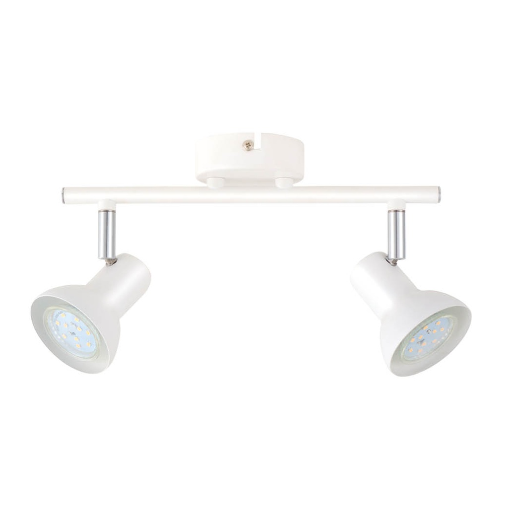 Aplique de teto com dois focos linear Série Kaitola GU10 Branco