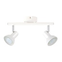 Aplique de teto com dois focos linear Série Kaitola GU10 Branco