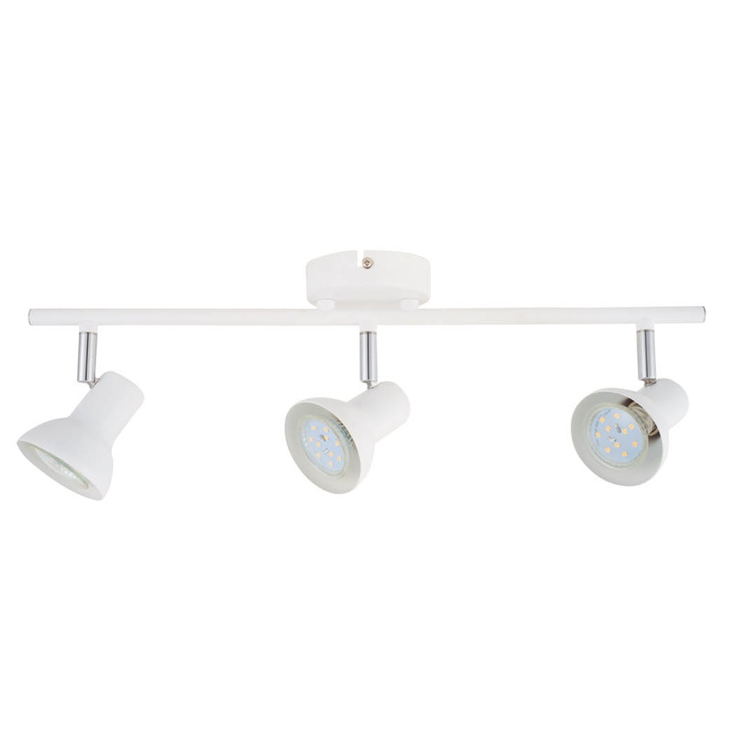 Aplique de teto com três focos linear Série Kaitola GU10 Branco