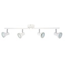 Aplique de teto com quatro focos linear Série Kaitola GU10 Branco