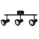 Aplique de teto com três focos linear Série Kaitola GU10 Preto