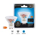 Ampoule LED dichroïque verre 38º 5 W GU10 6000K - boîte prés. de 12 u