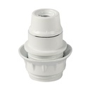 [101535002] E14 semi-threaded bakelite lamp holder White