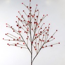 0,80M Decorative LED branch with red berries Warm White