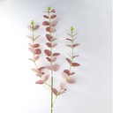 Ramo decorativo LED de folhas de eucalipto rosas 0,83 m Luz quente