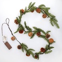 1,4M LED garland with pine branches and pine cones Warm White