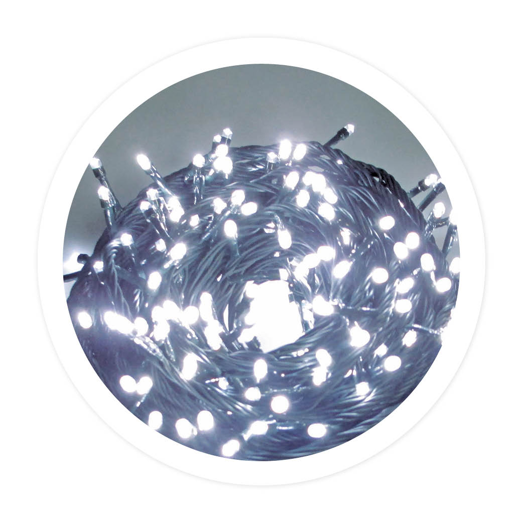 20M LED garland 8 functions Cool White