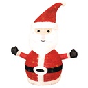 Foldable LED Santa Claus 700mm 8 Functions Warm White