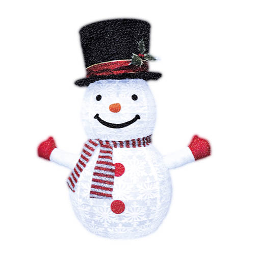 Foldable LED Snowman 700mm 8 Functions Cool White