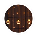 [204605024] Rideau LED à boules 1,4 Mx2 hauteurs 8 fonctions lumière chaude