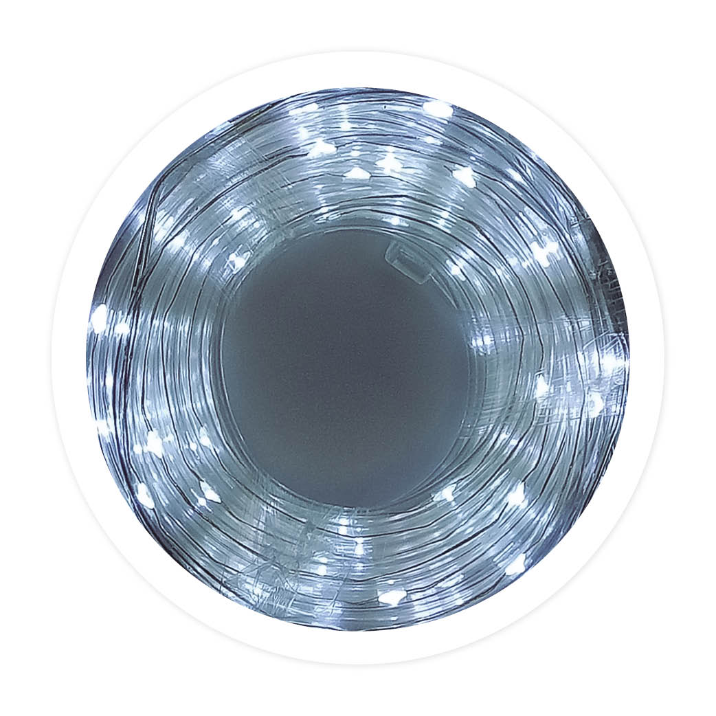 Tubo LED flexible 4M. 6mm de grosor. Cable: 1.5M. Con transformador multifunción, temporizador y memoria. Luz fria.