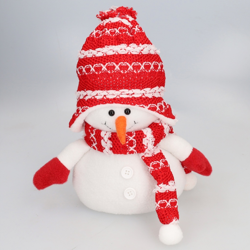 Bonhomme de neige Beira 25 cm rouge et blanc