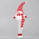 Boneco de Neve Eira em Pé, 64-94cm, Vermelho e Branco