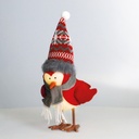 Oiseau de Noël LED Frostine 21 cm 2xLR44 Rouge et Gris