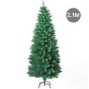 [204690132] Árbol de navidad artificial tipo lápiz Bousso 2,1M 750 ramas
