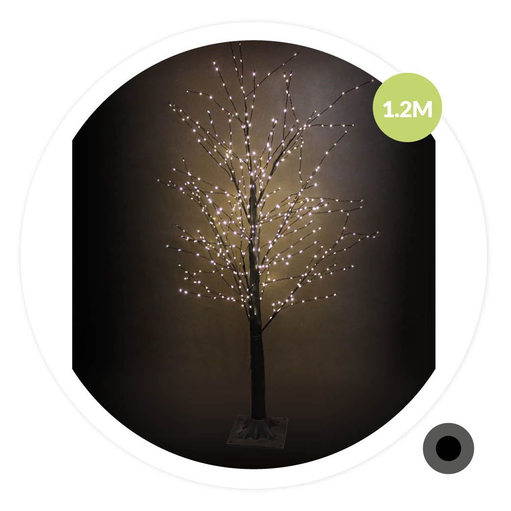 Árvore decorativa LED Sirka 1,2 m Negro