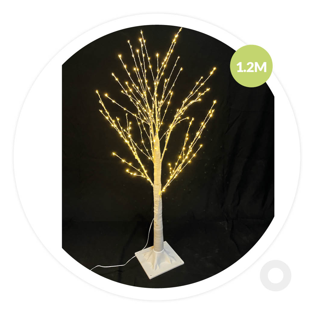 Árvore decorativa LED Sirka 1,2 m Branco