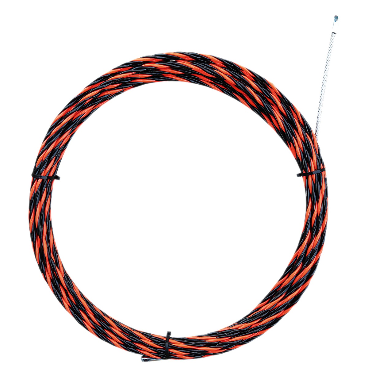 Guia de passagem de cabos trançado PVC e aço 6 mm 30 m Vermelho e Negro