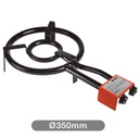 Queimador a gás duplo Ø350mm para panelas de paella de Ø200mm a Ø500mm