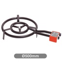 Queimador a gás duplo Ø500mm para panelas de paella de Ø360mm a Ø700mm