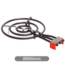 Queimador a gás triplo Ø600mm para panelas de paella de Ø260mm a Ø800mm