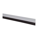 PVC adhesive weather strip with fringes 1M silver