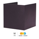 Aplique de parede LED Pinda quadrado abertura de luz regulável 7W 3000 - 4000 - 6000K Cinza antracite