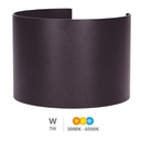 Aplique de parede LED Sumbe redondo abertura de luz regulável 7W 3000 - 4000 - 6000K Cinza antracite