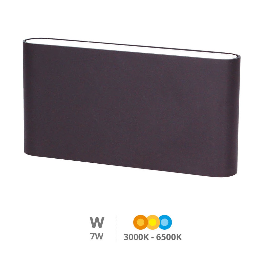 Aplique de parede LED Feshi 10W 3000 - 4000 - 6000K Cinza antracite