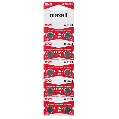 Blister 10 Piles boutons alcaline Maxell LR1130