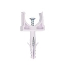 Pack 100 unid. fixadores de tubo com bucha Ø20mm