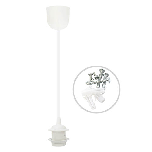 Suspension Cuval E27 1M blanche