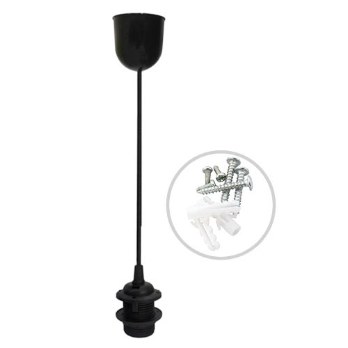 Lámpara colgante Cuval E27 1M Negro