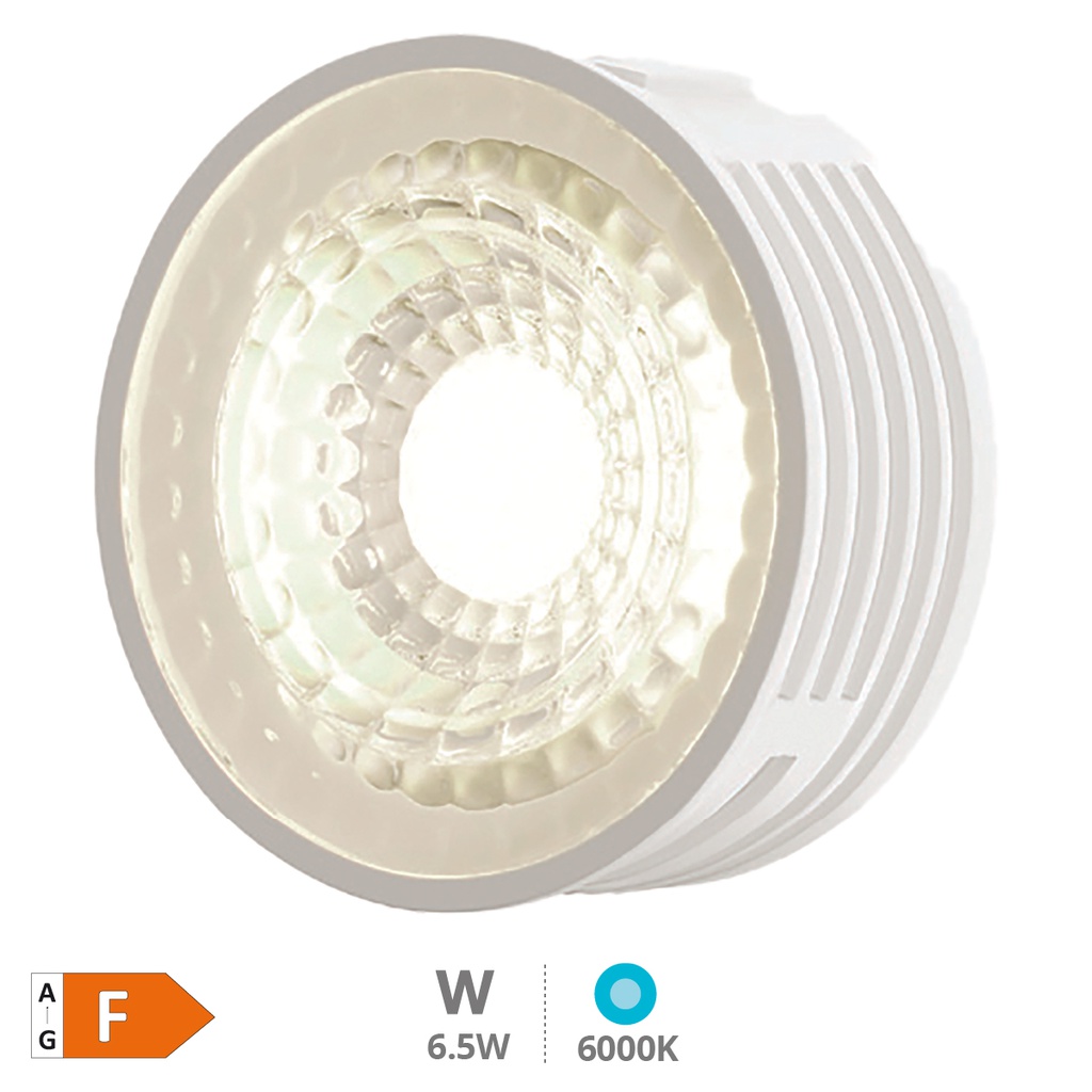 Módulo LED plano Série Lúbia para focos e aros embutidos 60º 6,5W 6000K