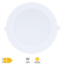 Plastic recessed LED rounded downlight 18W 4000K white - Libertina