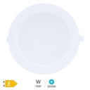 Plastic recessed LED rounded downlight 18W 6500K white - Libertina