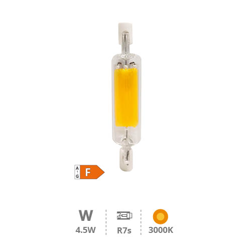 Lâmpada linear LED COB 78 mm R7s 4,5W 3000K