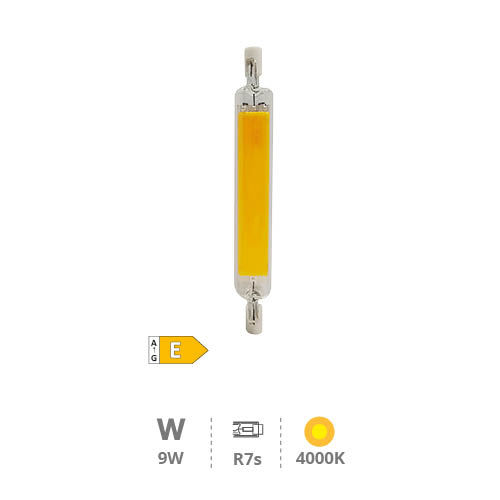 Lâmpada linear LED COB 118 mm R7s 9W 4000K