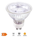 Lâmpada LED dicróica de vidro 38º 5W GU10 3000K