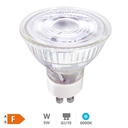 Lâmpada LED dicróica de vidro 38º 5W GU10 6500K