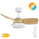 [300005052] Namuno 28' ceiling fan with remote control CCT 3 blades White/Haya