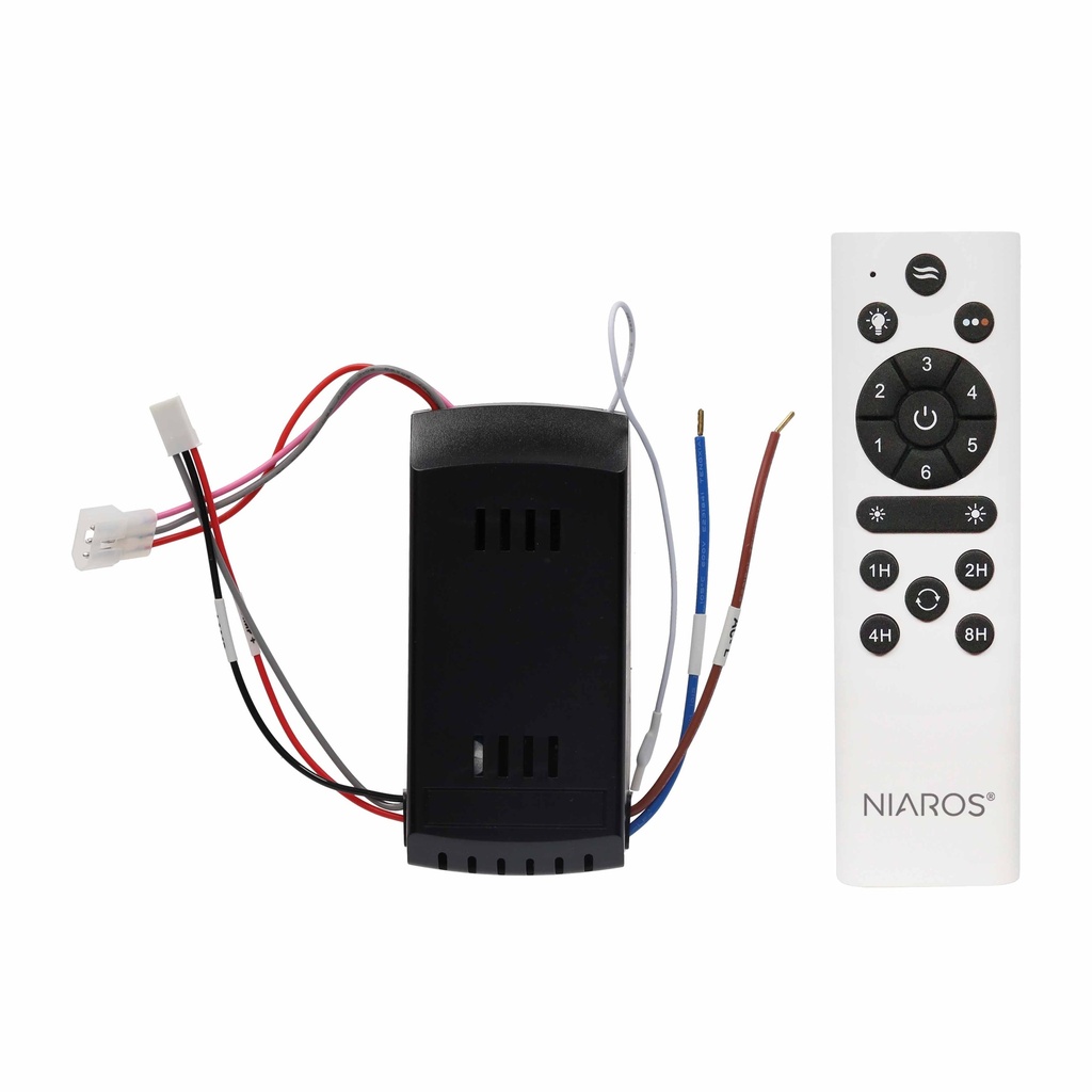 Télécommande et récepteur de rechange pour ventilateur Lugela, Likasi, Tungati, Ranta, Buccheri, Lentini, Nicosia et Oliveri