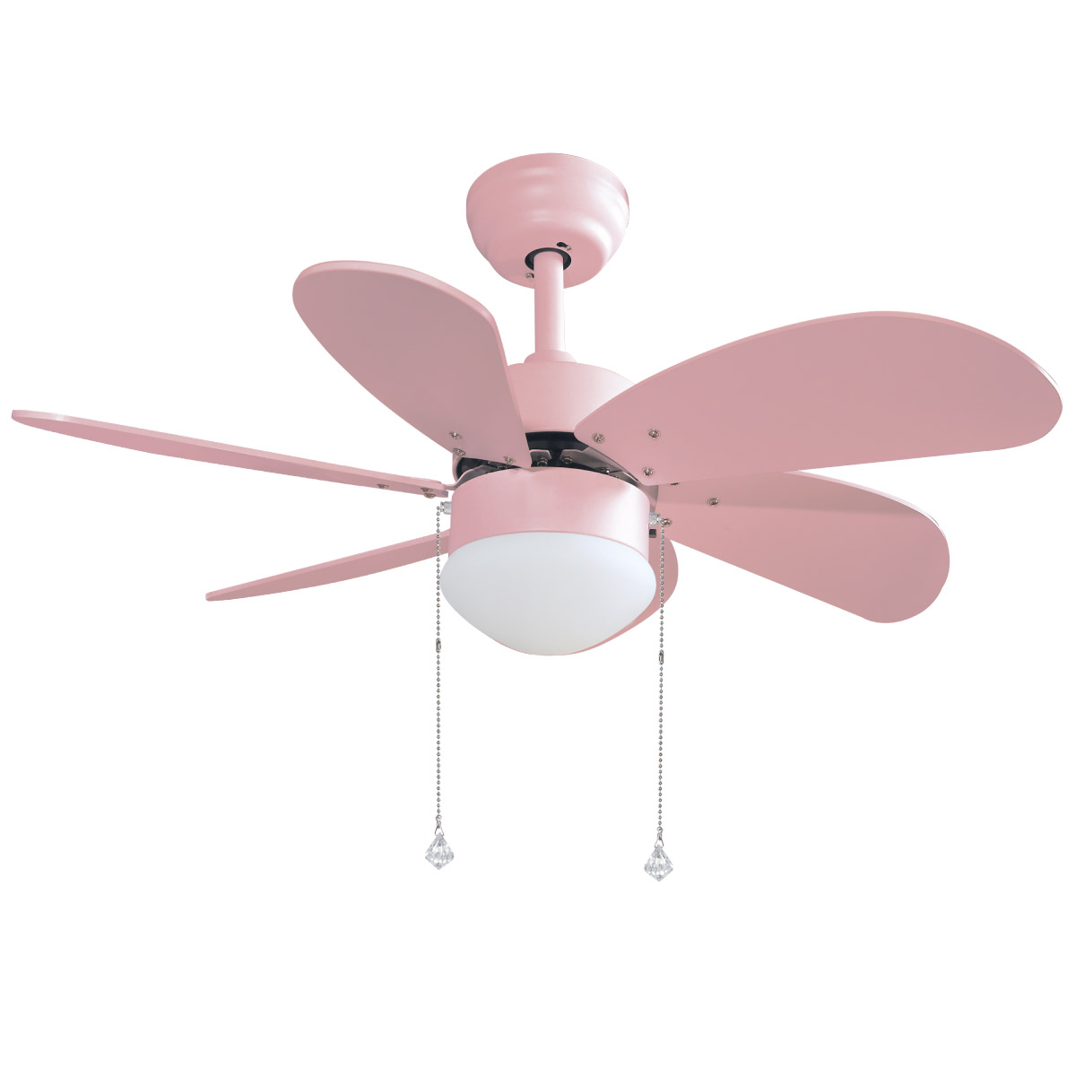 32' DC ceiling fan 2XE27 lampholder Pink