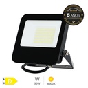 Projetor de alumínio LED Série Liwale 50W 4000K IP65 Preto - Pro Line