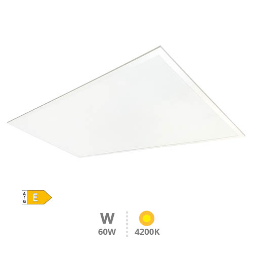 Panel empotrable LED rectangular Luena 119,5x59,5cm 60W 4200K Blanco