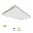 Painel LED de superfície retangular Kisongo 60x30 cm 24W 4200K Branco