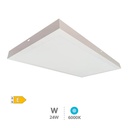 Painel LED de superfície retangular Kisongo 60x30 cm 24W 6000K Branco