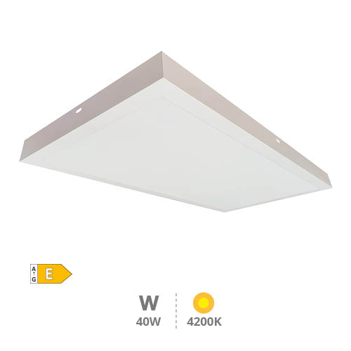Painel LED de superfície retangular Kisongo 120x30 cm 40W 4200K Branco