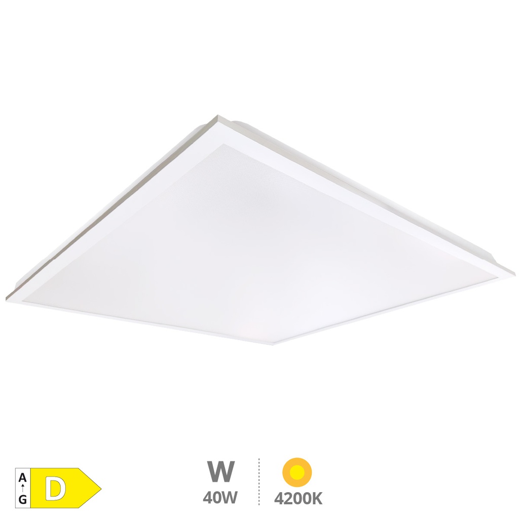 Painel LED embutido Lubuko 59,5x59,5 cm 40W 4200K UGR19 IP44 Branco - Pro Line