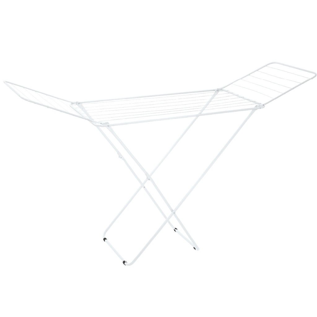 Tendedero plegable Chande 2 alas de acero pintado 180x50x90cm Blanco